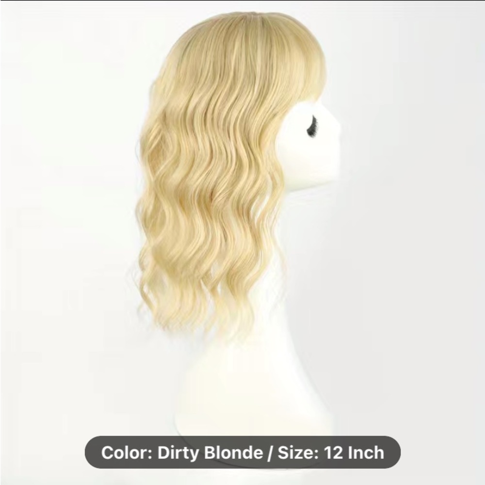 Hair topper, blonde, 12 inch wavy. Hair piece, wig
